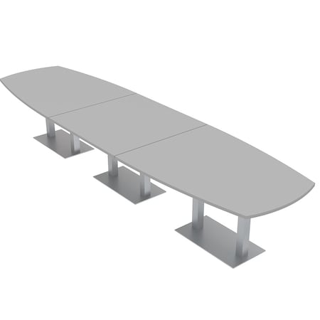 Skutchi Designs 45 in W, 166 in L, 29 in H, Engineered Wood Top, Grey HAR-ABOT-46X168-DOU-XD01